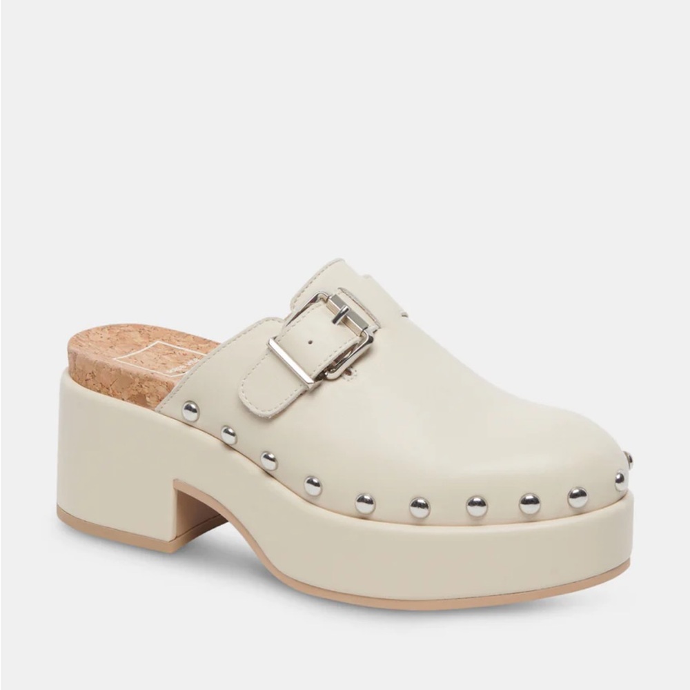 Worn ONCE! Dolce vita cream yevan clogs, size 8, very comfortable